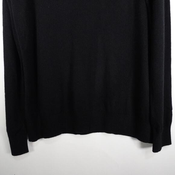 New Quince Men’s Black Mongolian Cashmere Quarter Zip Sweater Luxury XL 3505 - Picture 3 of 9